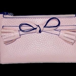 ♠️ kate spade Leather “Hayes” Wallet in Dusty Pink
